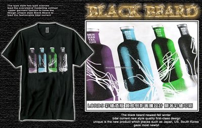 《BBD．黑鬍子》LORDS 彩繪酒瓶 圖騰 背後簡單字母設計 低調風格【三色】【M、L】【2012】．AW