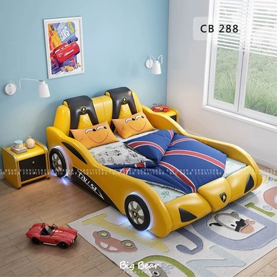 【大熊傢俱】CB 288 跑車床 汽車床 卡通床 兒童床 皮床 單人床 軟床 雙人床 造型床 單人加大