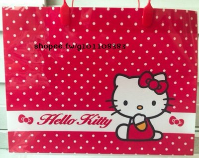 加價購 正版授權 三麗鷗 HELLO KITTY 凱蒂貓 橫式PP手提袋 收納袋 置物袋 禮物袋 包裝袋 手提袋
