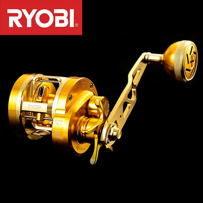 RYOBI VARIUS GR瓦留斯金色鐵板輪全金屬機身慢搖輪全金屬機身紡車輪