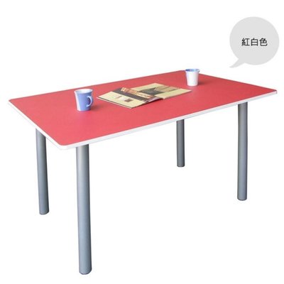 6期0利率【台灣製造】深60x寬120x高75/公分-大桌面-矮腳桌-和室桌-餐桌-書桌-邊桌TB60120BH紅白色