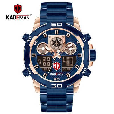 【潮裡潮氣】卡德蔓KADEMAN新款多功能防水手錶男士石英腕錶K6163