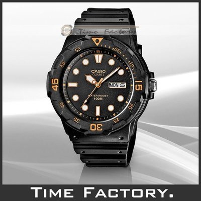 【時間工廠】全新 CASIO DIVER LOOK 潛水風膠帶腕錶 黑x金. MRW-200H-1E (200 1)