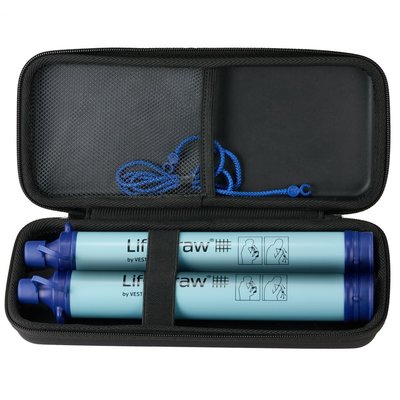 特賣-耳機包 音箱包收納盒適用于LifeStraw生命吸管收納包戶外旅行盒2個裝直飲凈水器便攜袋
