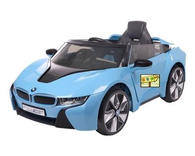 家事達] BMW 寶馬I8 兒童可遙控電動車單驅(藍色/白色)特價 單驅 授權車