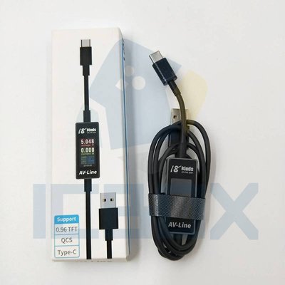 【ICBOX】AV-Line 充電電流電壓檢測試儀  Lightning USB A Type-C /A250