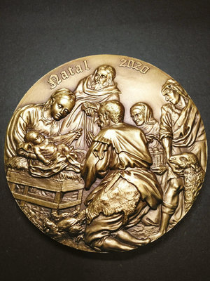 【二手】黃亮2020年圣誕節誕生葡萄牙大銅章（C180） 文玩 銅章 收藏款【雅藏館】-1689