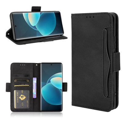 Vivo X60 Pro Plus 多卡槽 翻蓋皮套 Vivo X60 錢包款手機殼 磁扣 掀蓋 保護殼 支架插卡