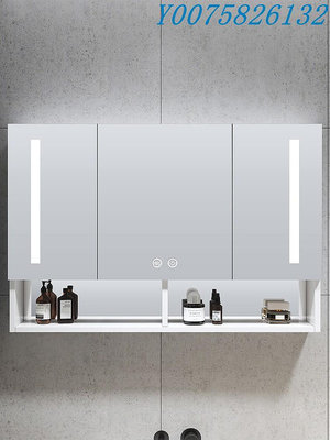 非標浴室鏡柜單獨掛墻式置物架鏡箱衛生間收納帶燈鏡子