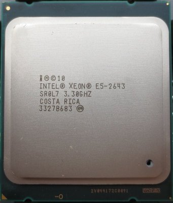 【含稅】Intel Xeon E5-2643 3.0G 10M 4C8T 2011 ES不顯散片CPU 一年保 B0