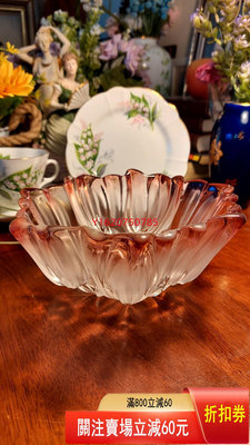 【二手】西洋中古玻璃Mikasa Tulips bowl花瓶 收藏 中古 西洋【一線老貨】-1872