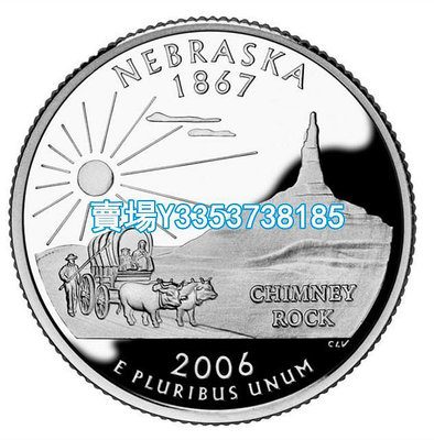 全新美國25分硬幣 50州紀念幣 2006年D版內布拉斯加州 24.3mm 紙幣 錢幣 紀念幣【古幣之緣】1059