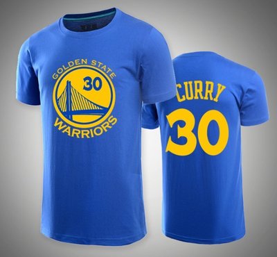 NBA 2015 冠軍 球隊 球星 勇士隊 Stephen Curry 30號 純棉 T恤 短袖 素T 勇士 LOGO