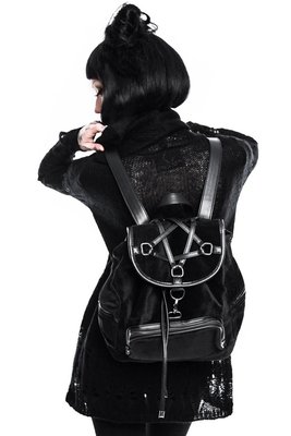 【丹】KS_Damsel Velvet Backpack 五芒星 線條 後背包 肩背包 側背包