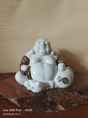 【二手】佛像神像日本回流 彌勒佛， 布袋和尚 置物 擺件44519【如意坊】古董 老貨 擺件