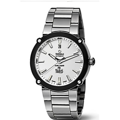 「官方授權」TITONI 梅花錶 男 都會時尚機械腕錶(93925S-247)-42mm