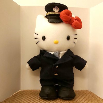 2003年kitty京成電鐵skyliner乘務員娃娃 年代久遠盒舊 高標勿入