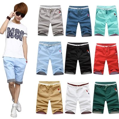 Men's Washed Cotton cargo shorts casual short pants for Male