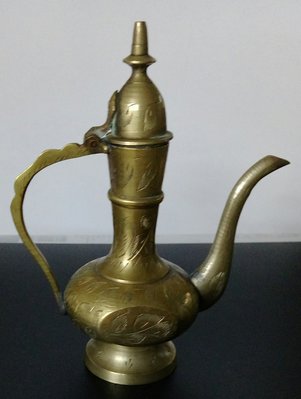 116 高級精緻印度仙壺Ornate Vintage Hand Etched Brass Container