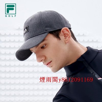 特賣-新品FILA 斐樂男子棒球帽冬新時尚高爾夫運動帽鴨舌帽遮陽帽