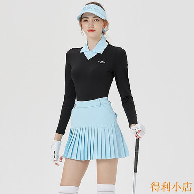 得利小店BG新款高爾夫女裝球服裝女長袖短裙套裝修身運動球衣golf時尚高端