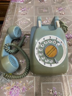 阿公的舊情人 老轉盤電話 水藍色 600型