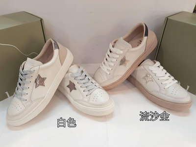 ［kikishoes] FAIR LADY 軟實力新色到貨 潮流街拍星星厚底休閒鞋 流沙金502194