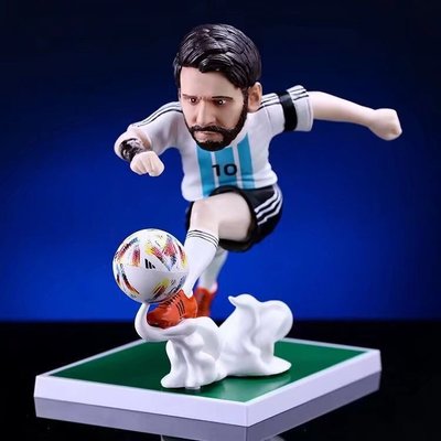 足球明星 GK Q版梅西 帶球 雕像 公仔擺件 足球人物 模型