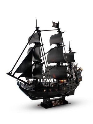 熱銷 3d立體拼圖海盜船模型拼裝diy畢業生日禮物益智玩具成人