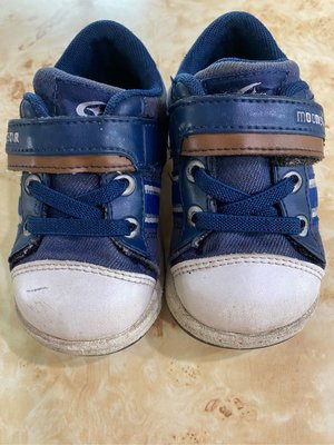 二手日本MOONSTAR月星機能款幼童學步鞋休閒布鞋13.5