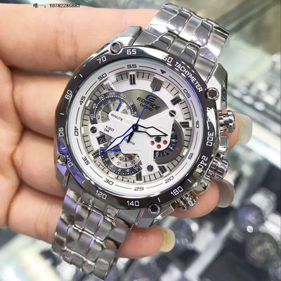 手錶卡西歐手表男紅牛限量賽車大表盤機械造型運動皮帶鋼帶EF550男表機械手錶
