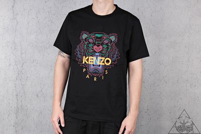 【HYDRA】Kenzo Tiger T-shirt 老虎 虎頭 短T 黑【5TS0504YA】