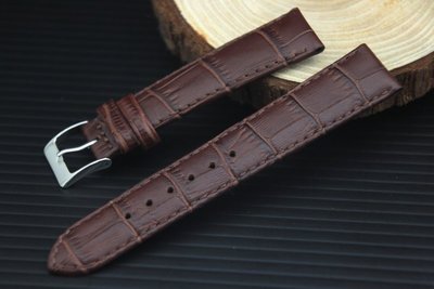 18mm咖啡色防水進口皮料啞光高質感替代oris ck armani seiko原廠錶帶真皮製錶帶