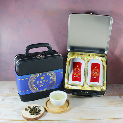 【龍源茶品】阿里山國際典藏手提鐵盒2罐入組(30g/罐~共60g)-禮盒/春茶