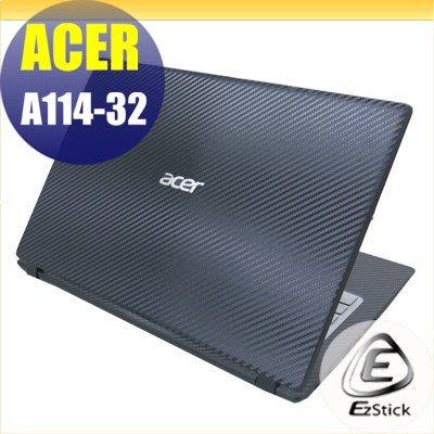 【Ezstick】ACER A114-32 Carbon黑色立體紋機身貼 (含上蓋貼、鍵盤週圍貼) DIY包膜