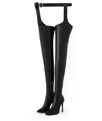 fashion women 8cm high heels over knee boots leather shoes