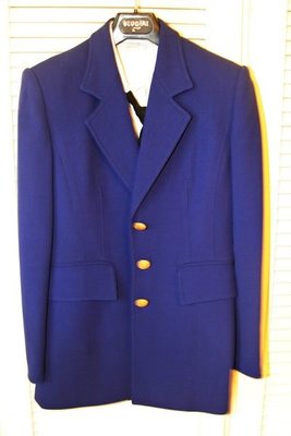Michael Kors 寶藍色長西裝金釦外套
