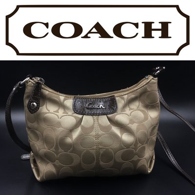 【皮老闆】二手真品 美國精品 Coach 肩背包 斜背包 藍(一)