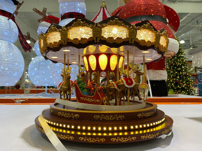 圣誕玩具擺件裝飾迪士尼米奇城堡賀曼enesco模型