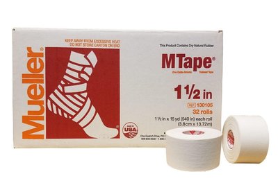 【挑戰疫情期間最低價】慕樂 Mueller MTape 運動防護 貼紮用品 白貼 1.5吋 零售〔賣場另售白貼、皮膚膜〕