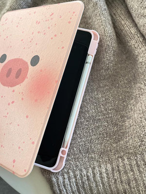 粉色可愛小豬iPad保護殼9代102寸Air5/4可旋轉360度10代109寸Pro11/129平板套97/105帶筆槽