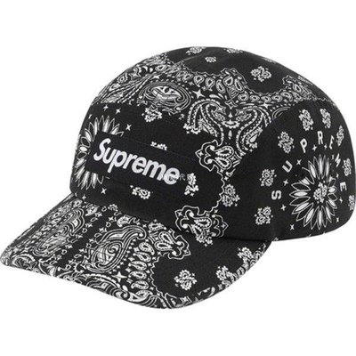 特賣- 潮牌2021SS SUPREME bandana camp cap 變形蟲 老帽