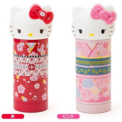 【棠貨鋪】日本 Sanrio Hello Kitty 和風和服貓頭造型 保溫保冷瓶 360ml - 2款