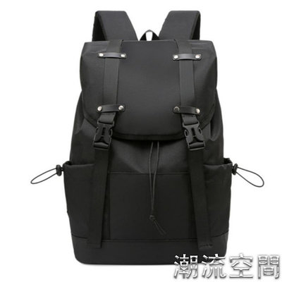 【AngelNaNa】後背包-韓國風大容量男女背包防潑水純色塗鴉書包15.6吋電腦包 (SBA0398)-潮流空間