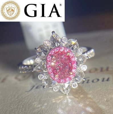 【台北周先生】天然Fancy粉色鑽石 0.74克拉 粉鑽 均勻EVEN分布 超乾淨VS2 18K金美戒 送GIA證書