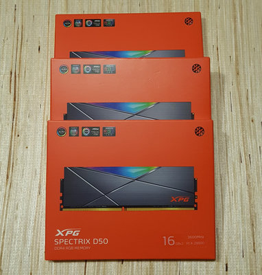 終保 威剛Adata DDR4 XPG D50 3600 16GB*2(共32GB) 灰色