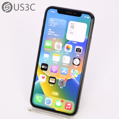 【US3C-高雄店】【一元起標】台灣公司貨 Apple iPhone X 64G 5.8吋 太空灰 3D Touch 空機 Face ID 蘋果手機