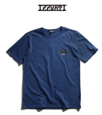 IZZAVTI (20)迷彩小LOGO夜光 純棉短袖T恤-灰藍色(I12011-73) 台灣製純棉短T 中性短T
