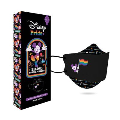 HOLIC-迪士尼彩虹米奇成人拋棄式KF94立體口罩-黑色(6入/盒)米奇4D口罩迪士尼4D口罩限量迪士尼口罩黑色4D口罩迪士尼黑色口罩DisneyMask