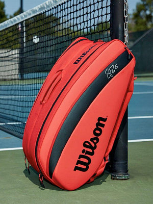 【熱賣下殺價】Wilson網球包23年法網網球包新款大容量雙肩多功能費德勒網球拍包